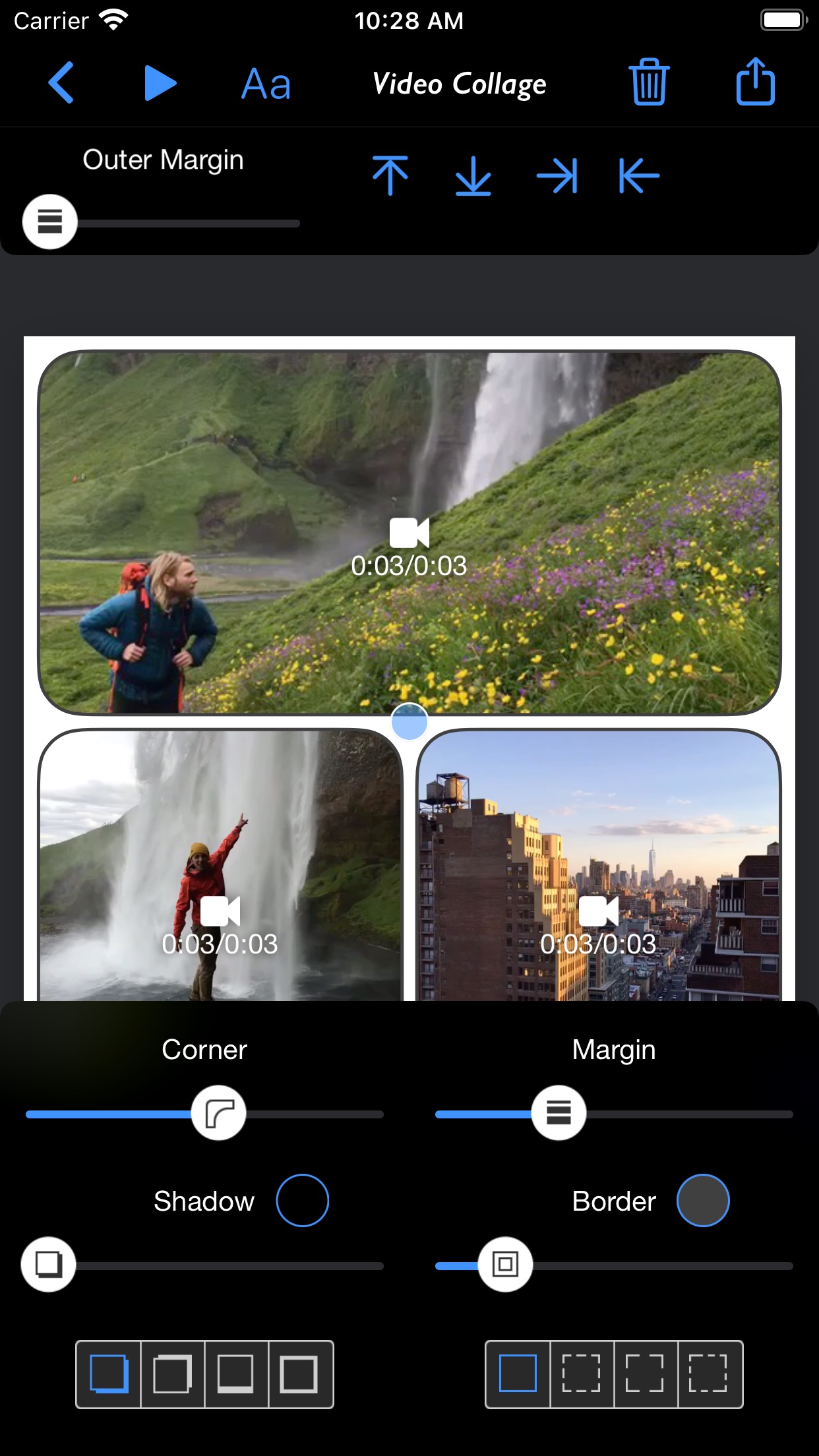 Screenshot do app Video Collage - Stitch Videos