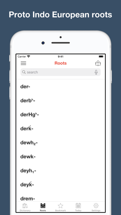 Proto-Indo-European Dictionary Screenshot