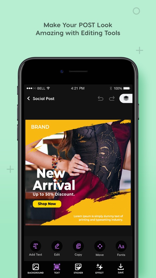 #3. Post Maker for Social Media (iOS) 由: Hiteshkumar Hihoriya