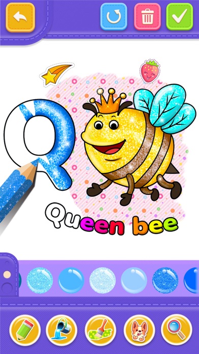 Coloring Glitter Numbers Screenshot