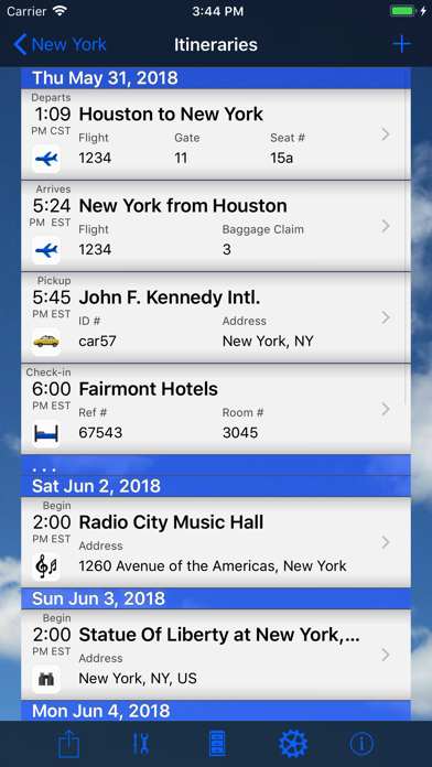 Trip Boss travel manager Screenshot