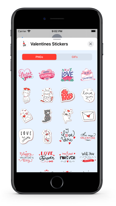 Screenshot #3 pour Valentines - GIFs & Stickers