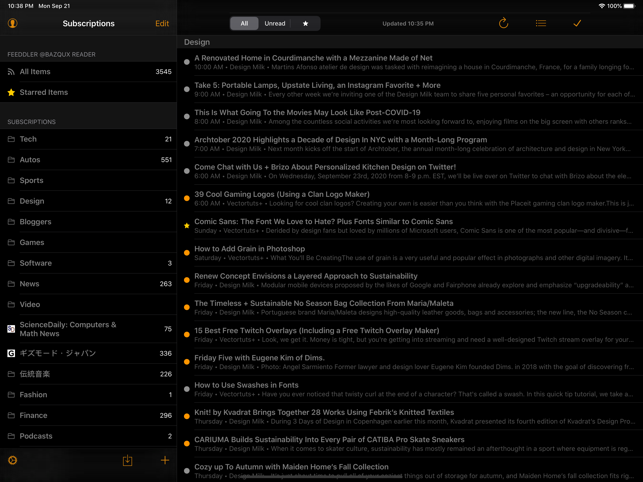 ‎Feeddler RSS News Reader Screenshot