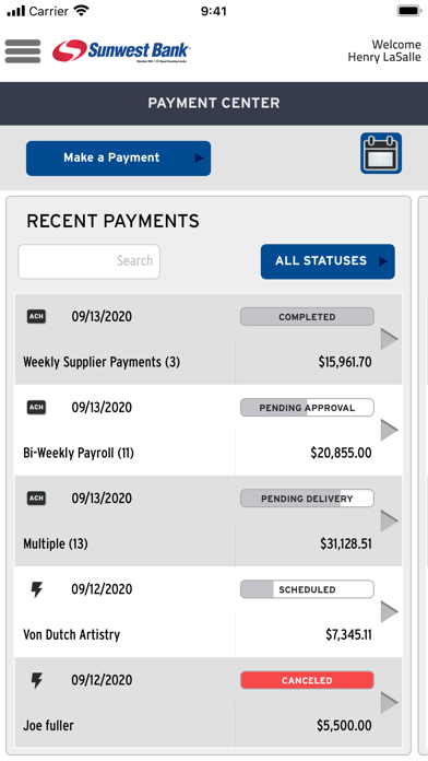 Sunwest Biz Mobile Banking Screenshot