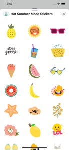 Hot Summer Mood Stickers screenshot #4 for iPhone