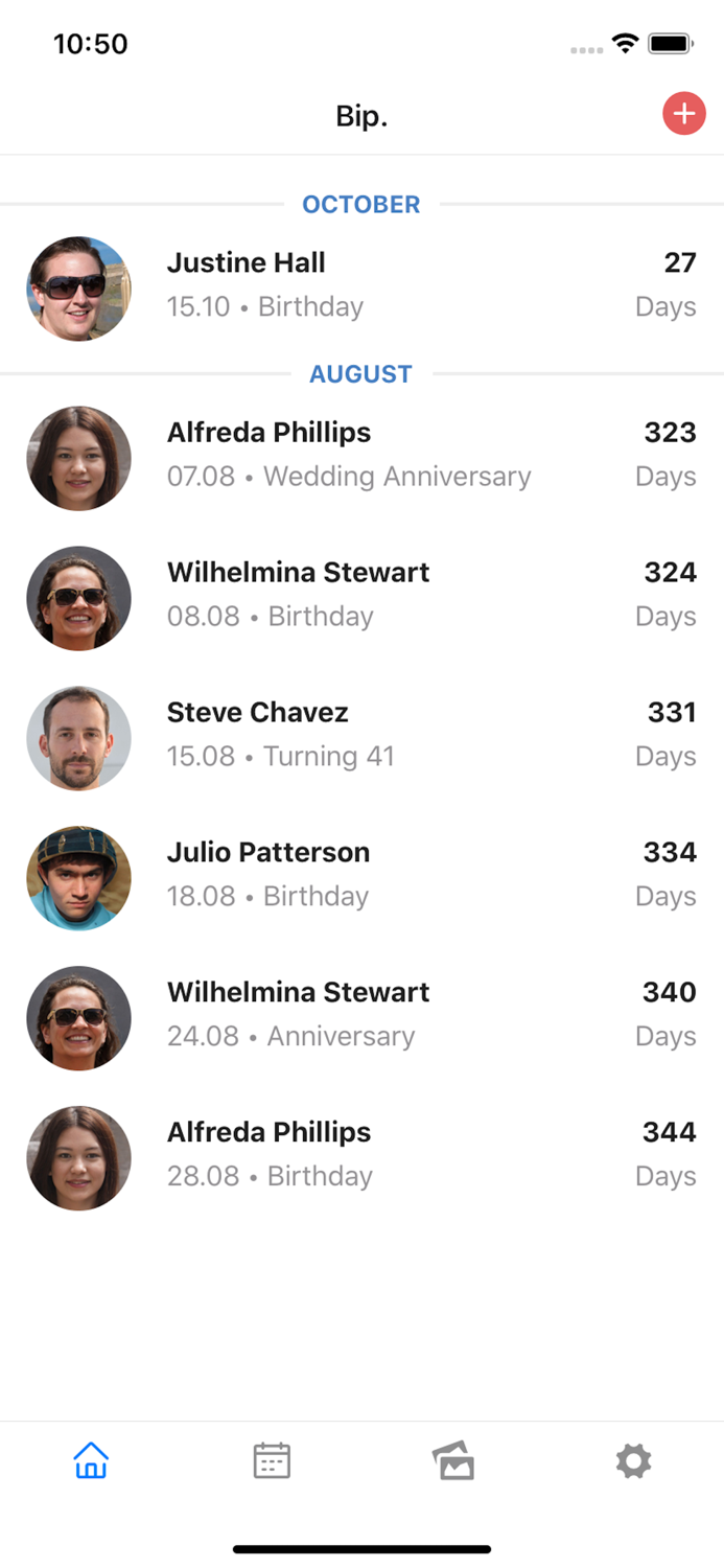 Bip. Birthday Reminder