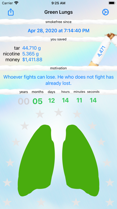 Green Lungs - quit smoking Screenshot