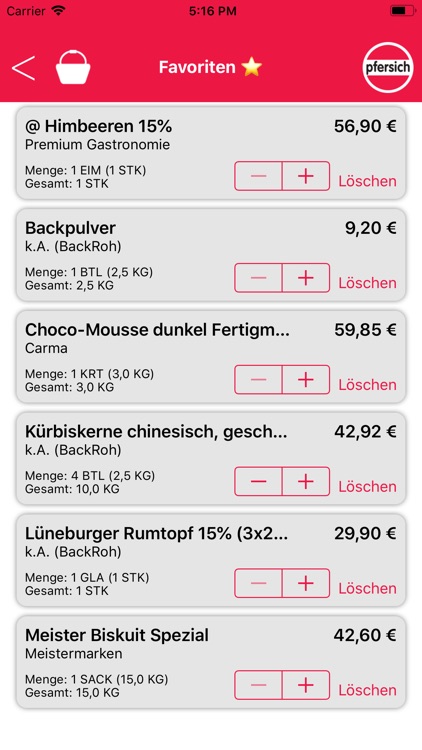 Pfersich Bestell App screenshot-5