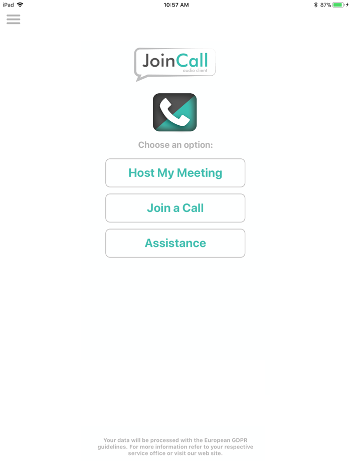 JoinCall Audio Client