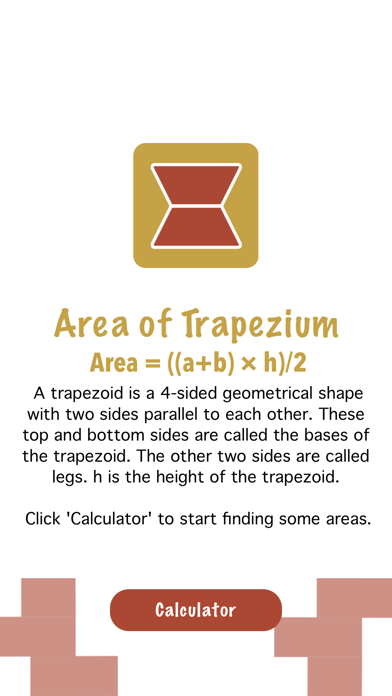 Trapezoid Area Calculator Screenshot