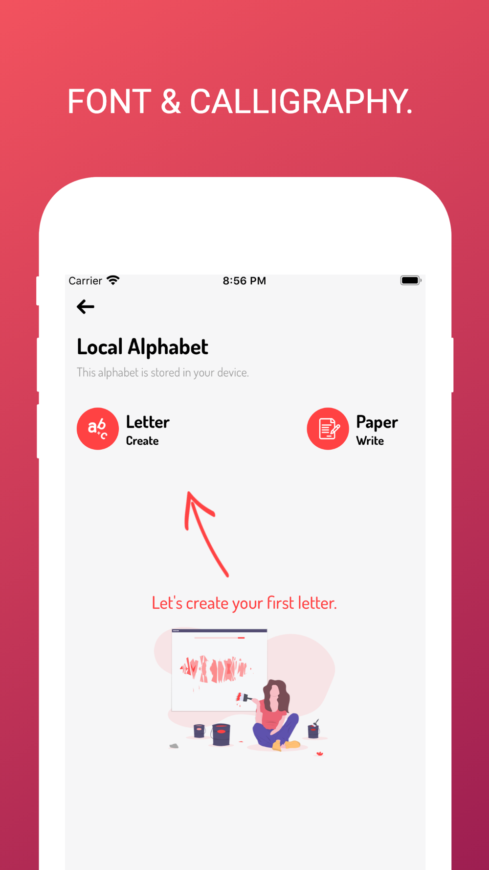 Letter Paper Handwriting Font Download App for iPhone - STEPrimo.com