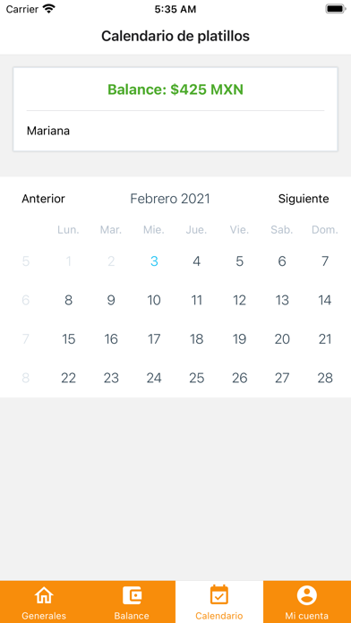 Nutrición Escolar Screenshot