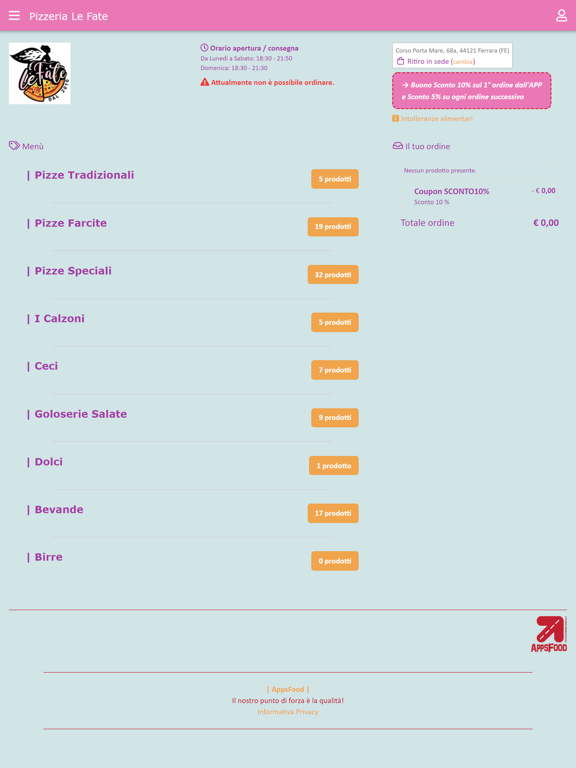 Screenshot #5 pour Pizzeria Le Fate