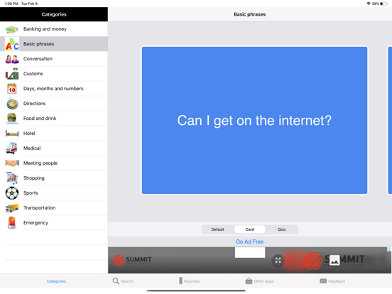 English to Portuguese using AI iPad screenshot 5 - Travel app