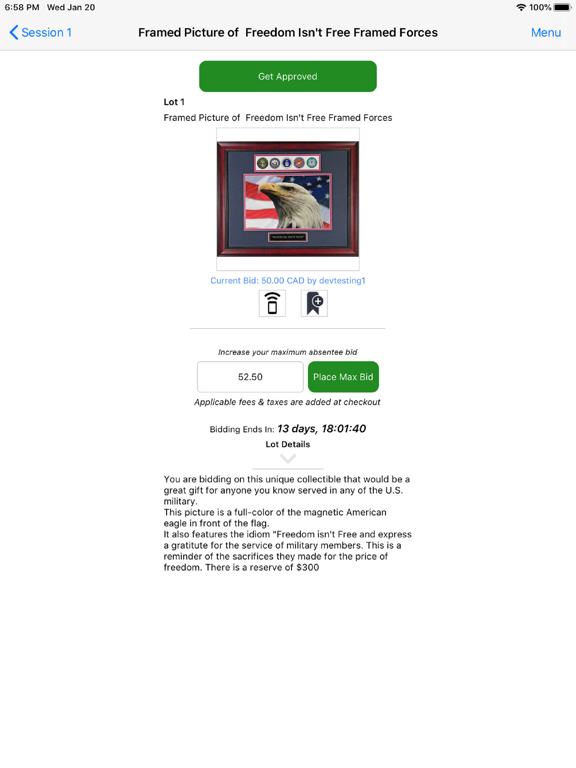 Screenshot #6 pour SFRC Auctions