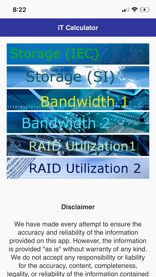 #1. Bandwidth RAID Calculator (iOS) Av: Chuk Fong Ng