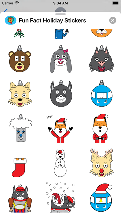 Fun Fact Holiday Stickers Screenshot