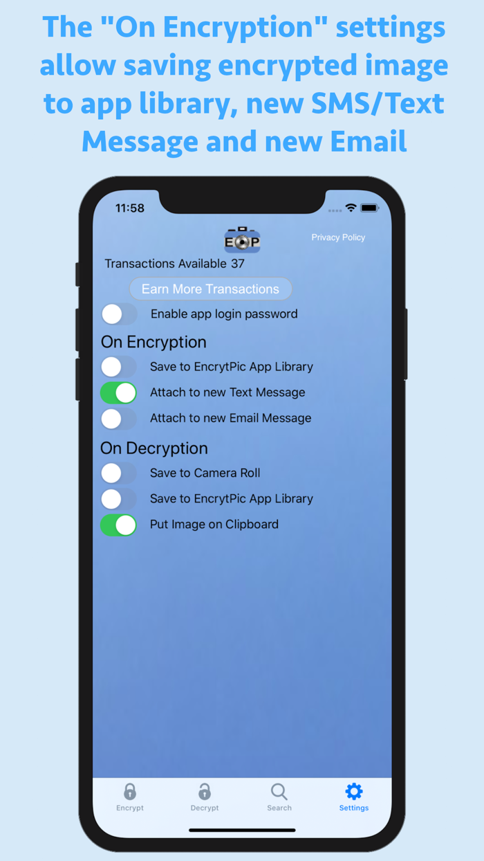 EncryptPic Secure Info and Pics