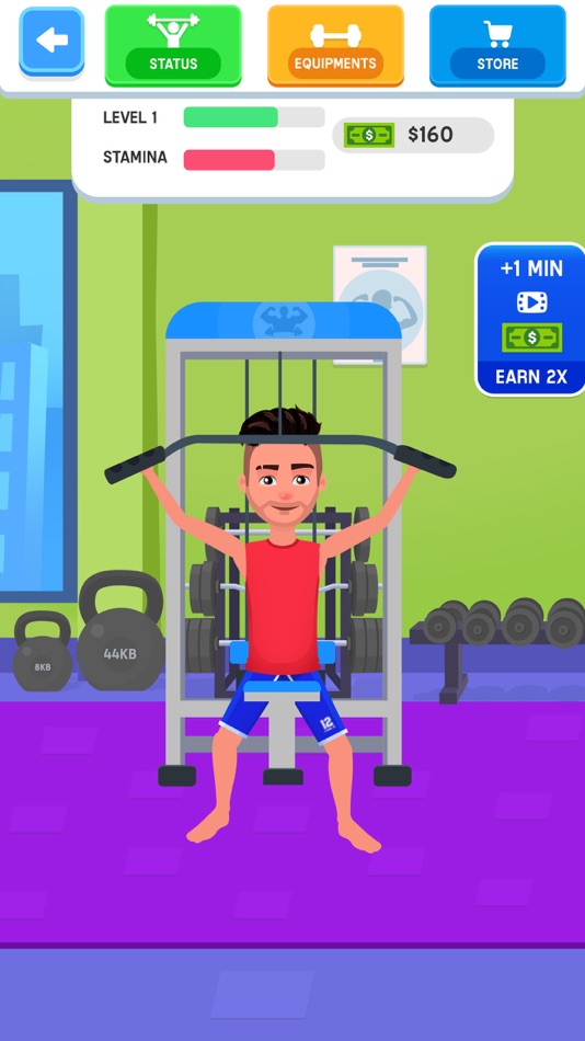 #3. Gym Workout- Tycoon Game (iOS) Podle: Payal Lakhani