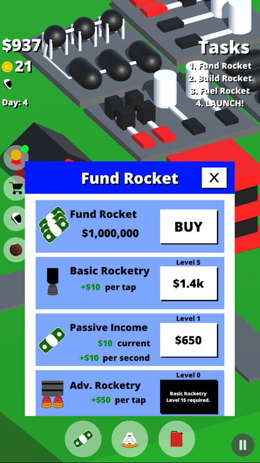 #2. Idle Space Company Tycoon (iOS) Podle: Kyle Miceli