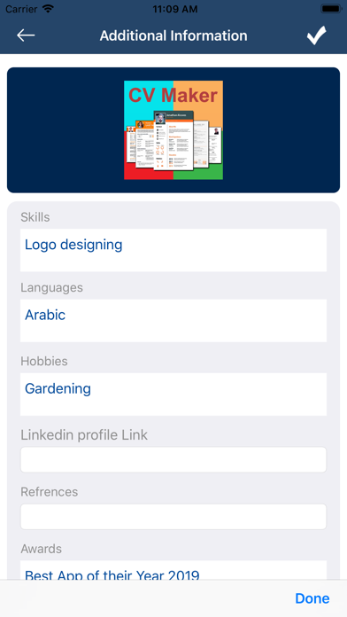 Easy CV & Cover Letter Maker Screenshot