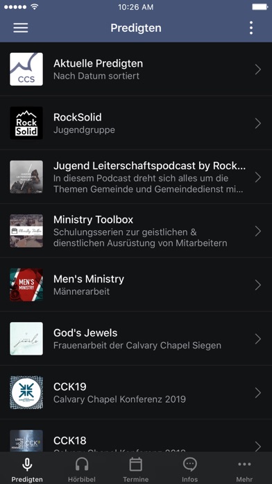 Calvary Chapel Siegen App Screenshot