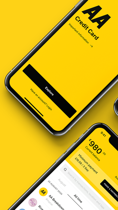 AA Credit Card Screenshot