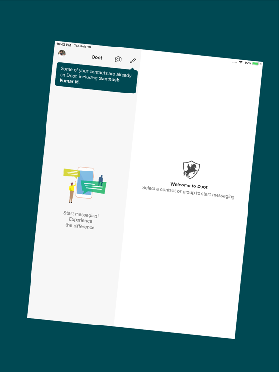 Doot Messenger iPad screenshot 2 - Social Networking app