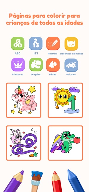 Jogos infantil pintar crianças na App Store