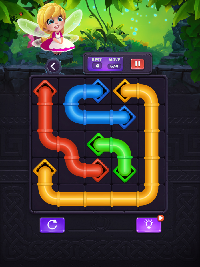Line Fill Color Pipe Puzzle