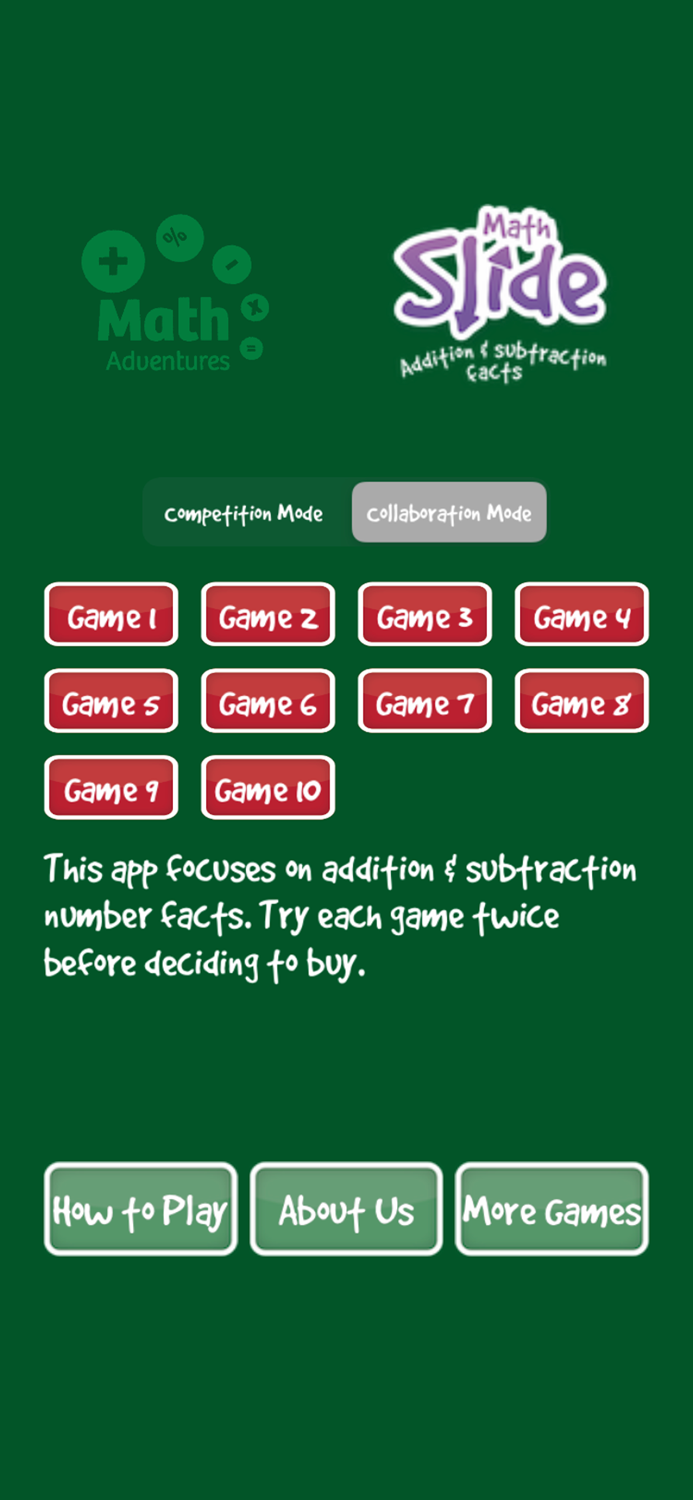 Math Slide add  subtract