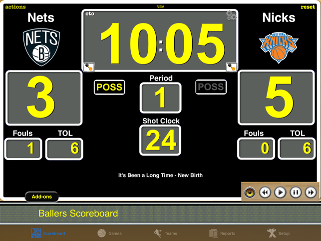 ‎Ballers Basketball Scoreboard Screenshot