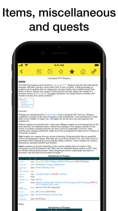 Pocket Wiki for Cyberpunk 2077のおすすめ画像4