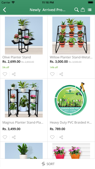 TrustBasket-Gardening products Screenshot