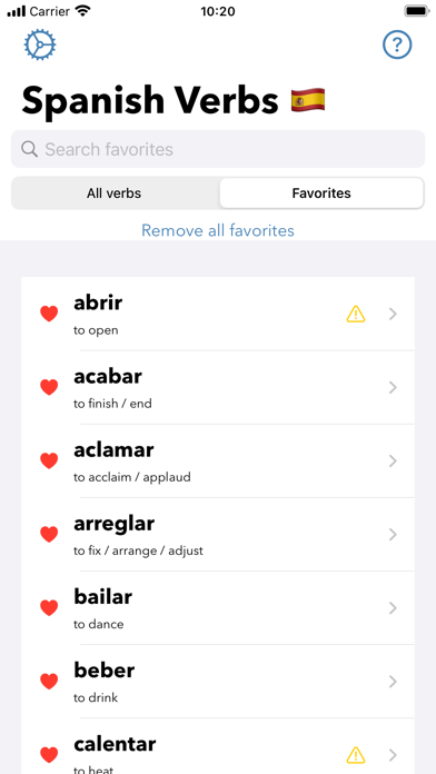 Spanish Verbs Screenshot
