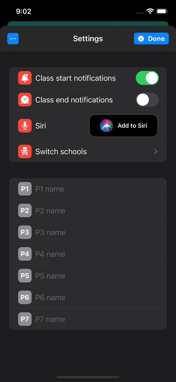 School Bell Schedule