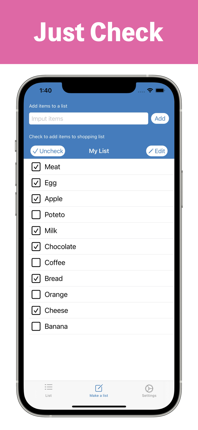 My Handy Shopping List