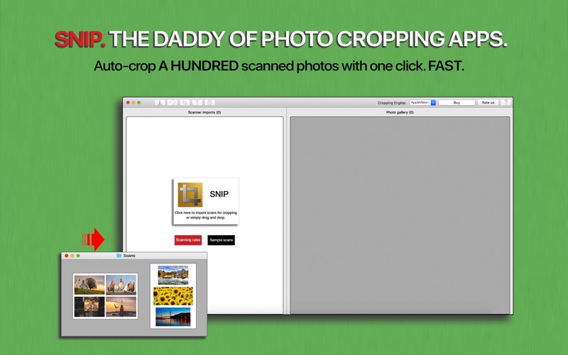 How to cancel & delete snip - batch crop scans 2