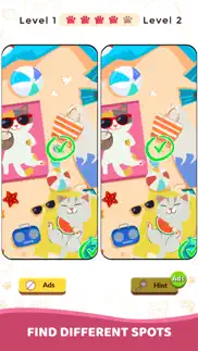 cat game: find different spots iphone screenshot 1