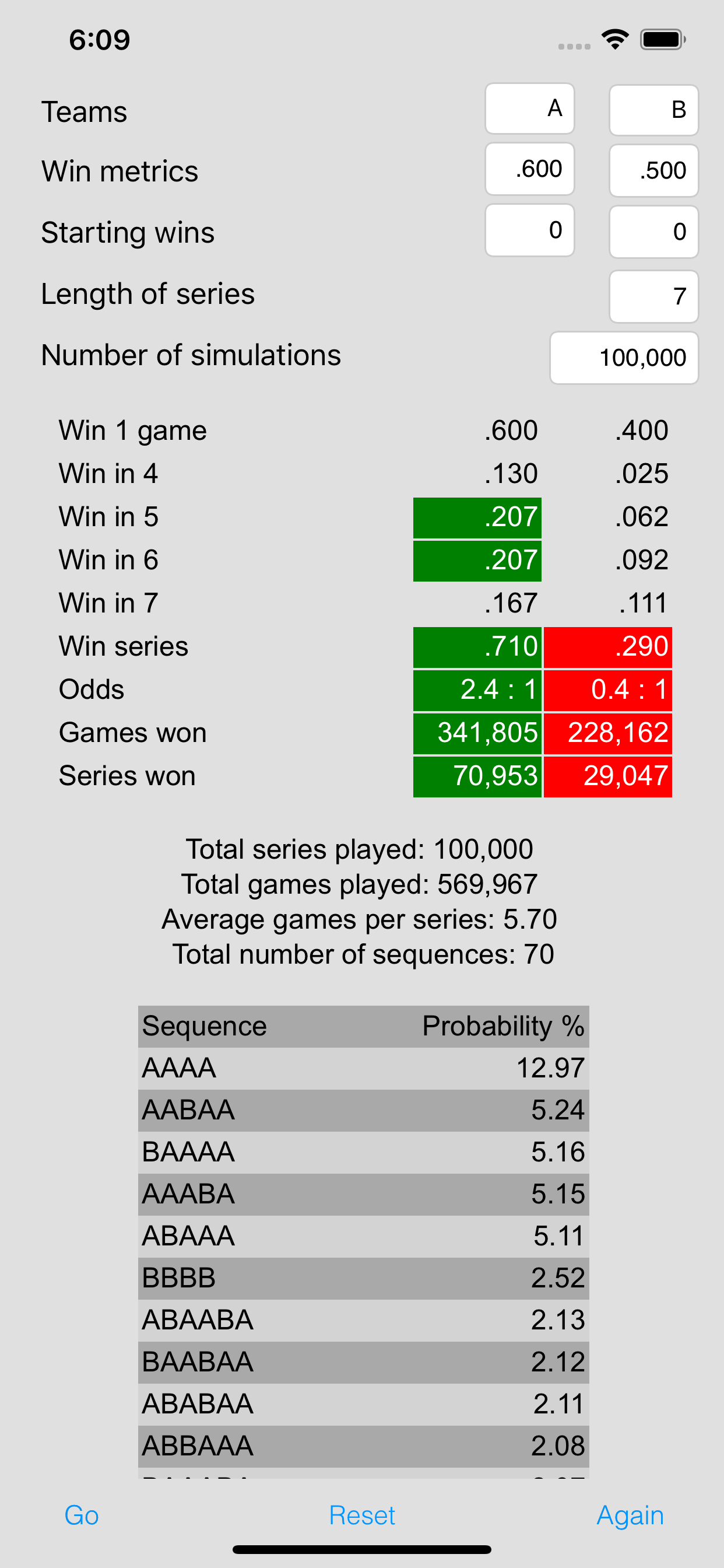 Playoff Simulator