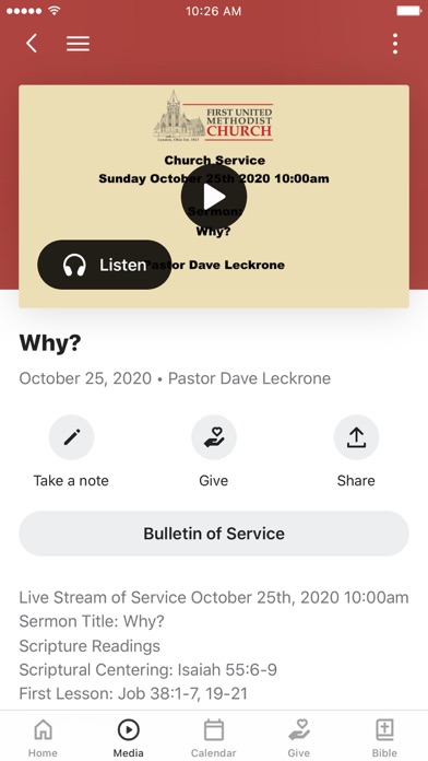 FUMC London Ohio Screenshot