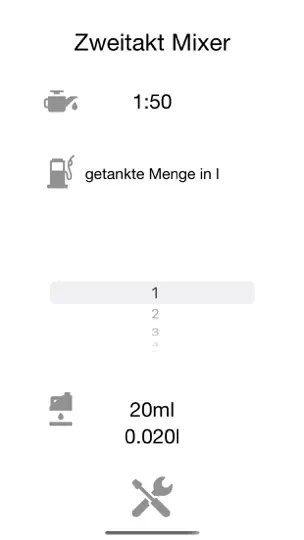 Screenshot von Zweitakt Mixer auf dem iPhone 1