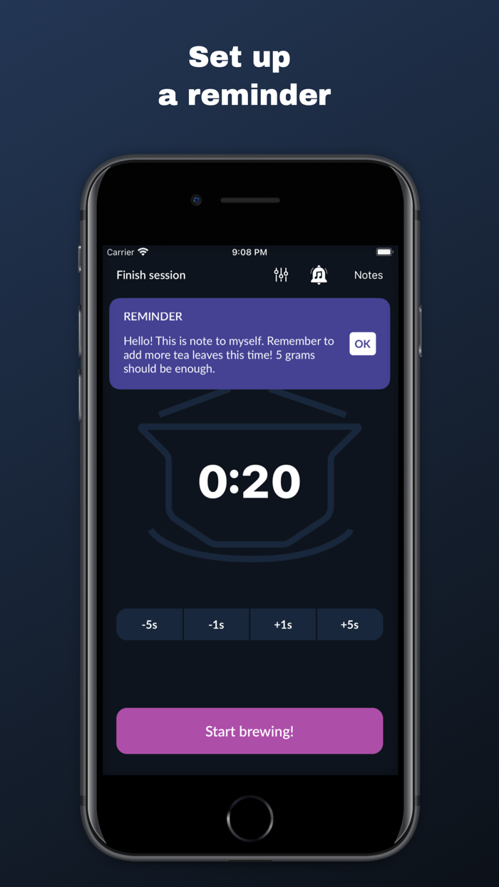Teahead Timer and Tasting Notes