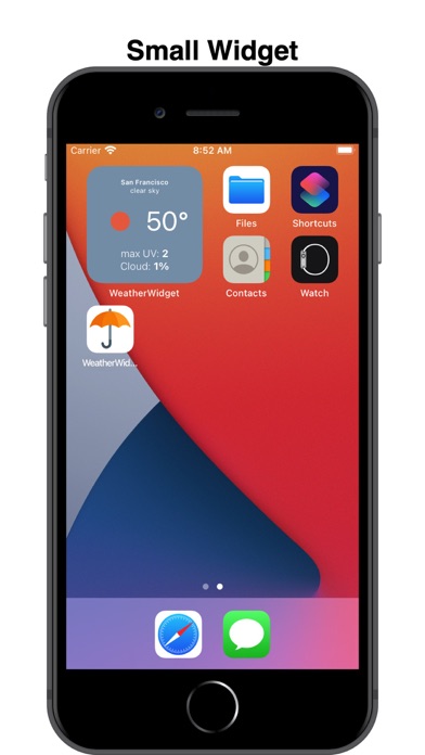 Screenshot #1 pour WeatherWidget: Quick Glance