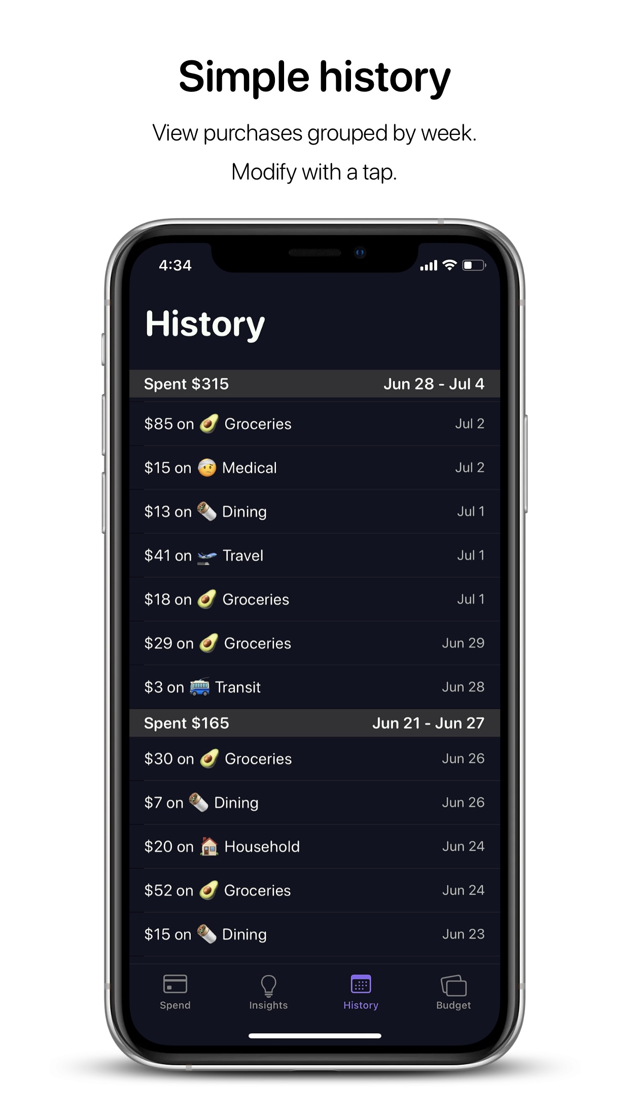 Screenshot do app Nudget: Budgeting Made Simple
