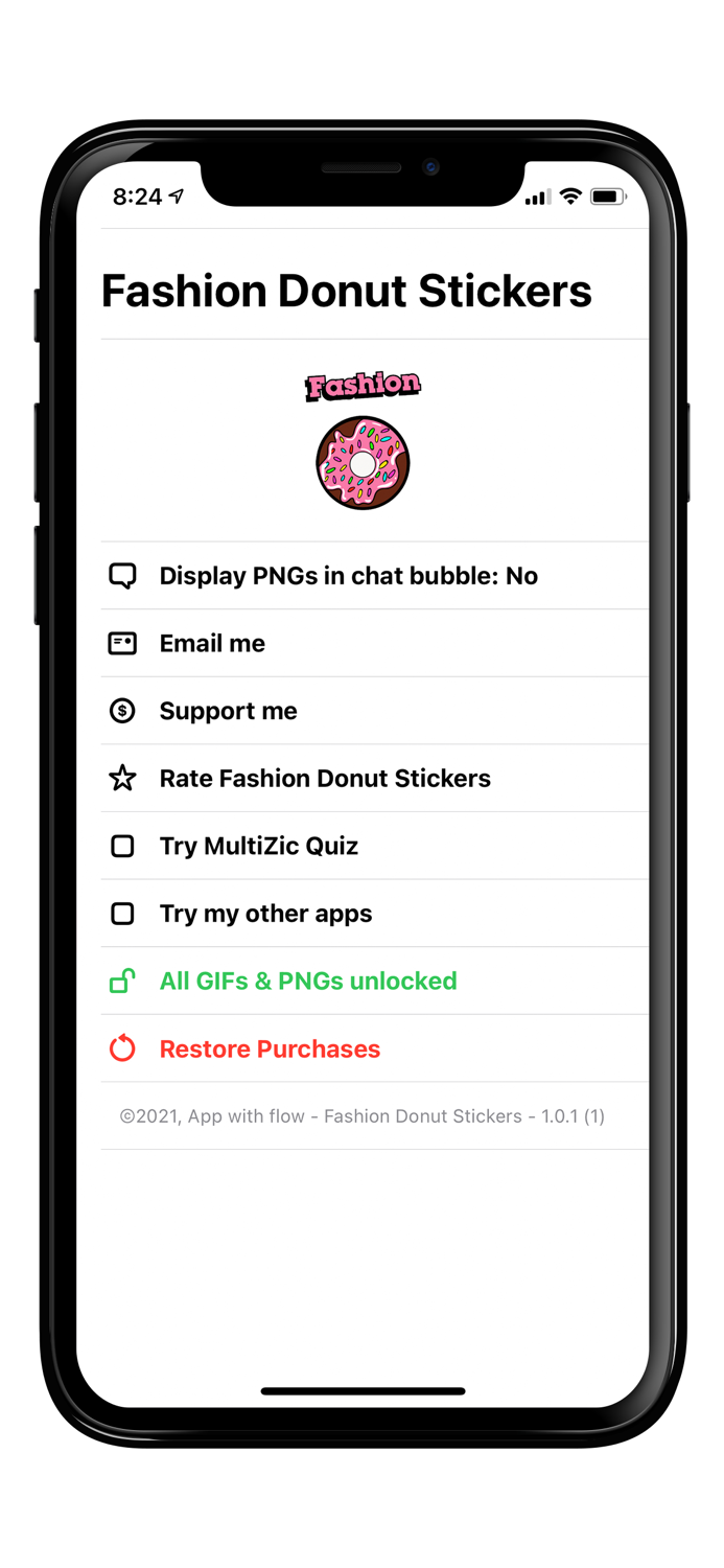 Fashion Donut - GIFs Stickers