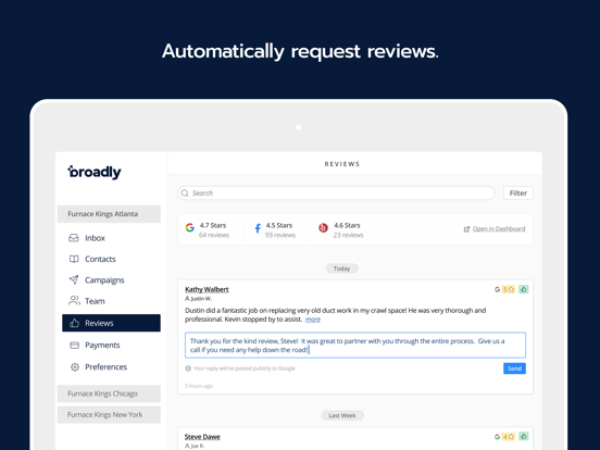 Broadly iPad screenshot 1 - Business app