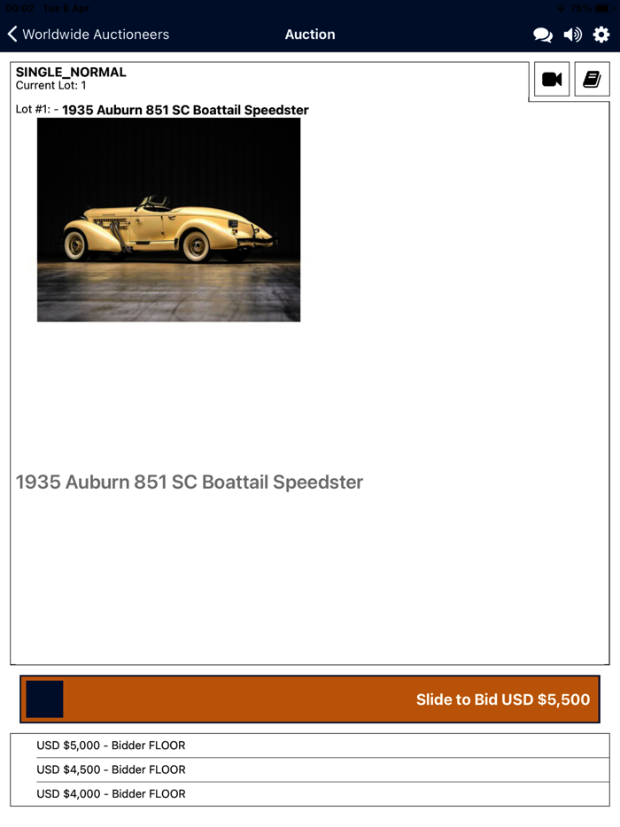 Worldwide Auctioneers Live