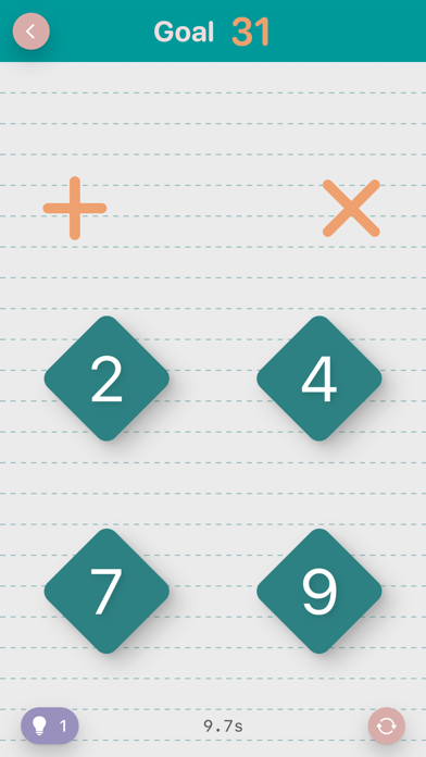 Math Game - 超难数字谜题,合成24点