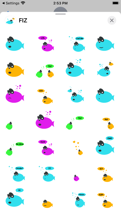 Screenshot #2 pour FIZ Sticker Pack
